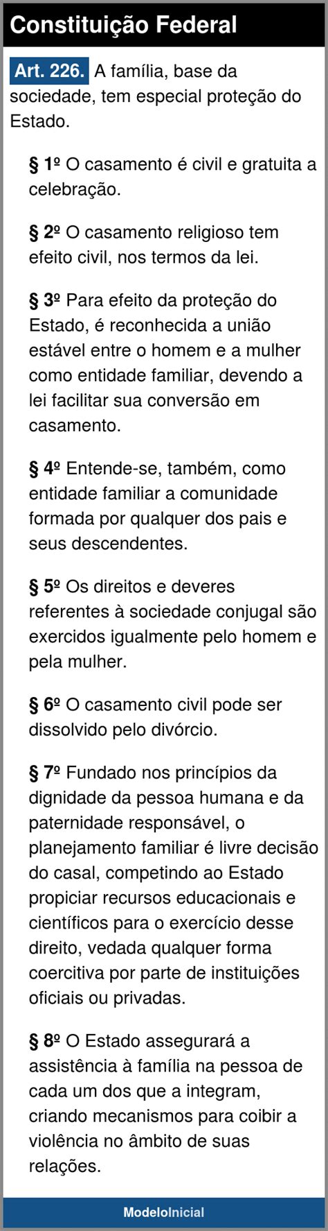 artigo 226 da constituição federal.